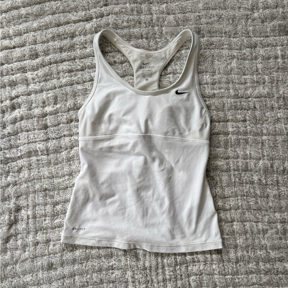 Nike Women's White Dri-FIT Tank Top
